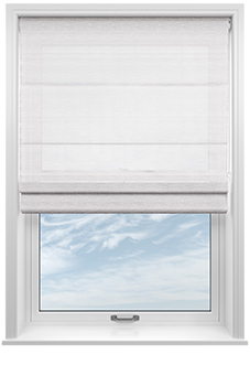 Tanami Voile, White Dawn - Roman Blind